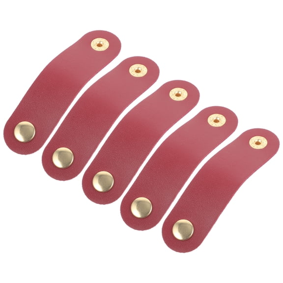 MEIBUTYUP Headphone Cord Organizer Dark Red Practical Reusable 5Pcs