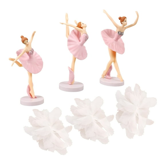 MEIBUTYUP 6 Pcs Ballet Dancer Ornaments for Table Decoration Birthday Party Supplies and Home Decor