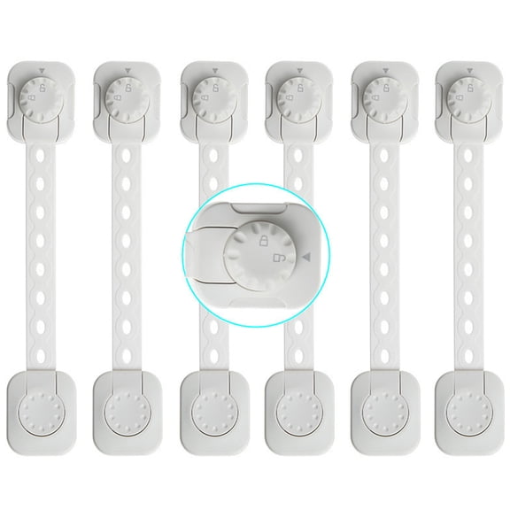 MEIBUTYUP 6 Pcs Child Safety Lock White ABS Multipurpose Furniture