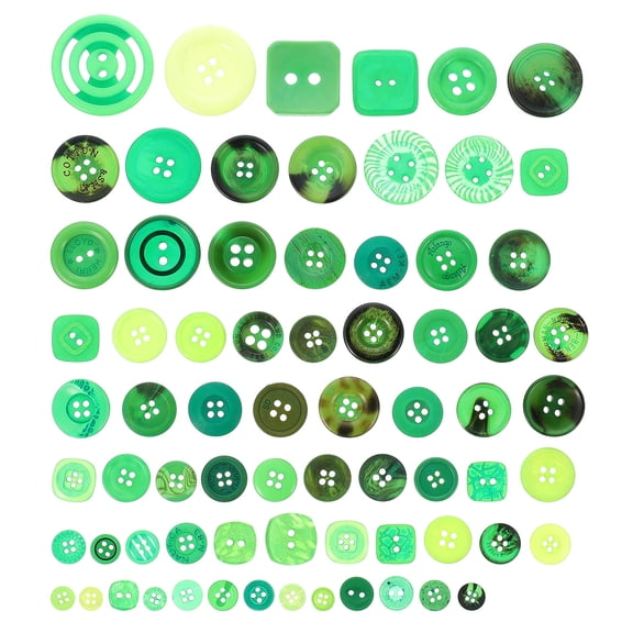 MEIBUTYUP 600 Pieces Green Resin Buttons for Clothing Crafts Handmade Sewing Accessories for Thanksgiving Decoration