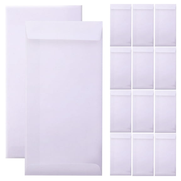 MEIBUTYUP 60Pcs White Business Envelopes Self Seal Paper Letter Covers for Invitations
