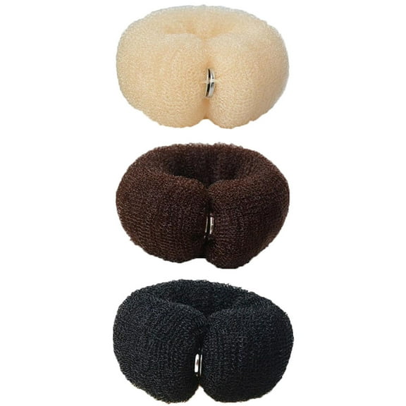 MEIBUTYUP 6Pcs Nylon Hair Bun Holders Elastic Donut Hair Bun Maker for Women and Girls Special Occasions