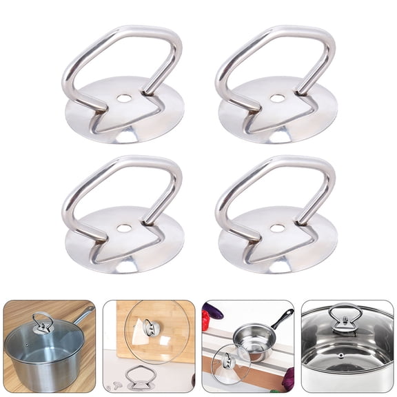 MEIBUTYUP Stainless Steel Lid Knobs 6 Pieces Replacement Knobs for Cookware Pots and Pans