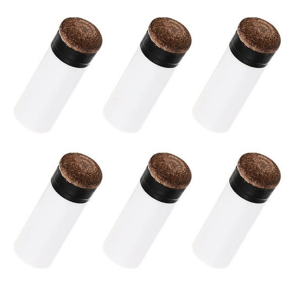 MEIBUTYUP 6-Pack White Plastic Pool Cue Tips Screw-On Quick Repair Accessories for Billiards and Snooker