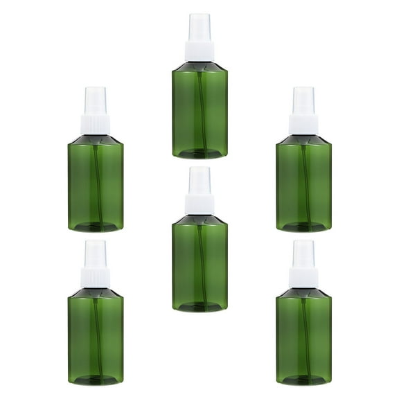 MEIBUTYUP 6Pcs Green Plastic Travel Bottles Refillable Leakproof Sub Bottles for Cosmetics Storage