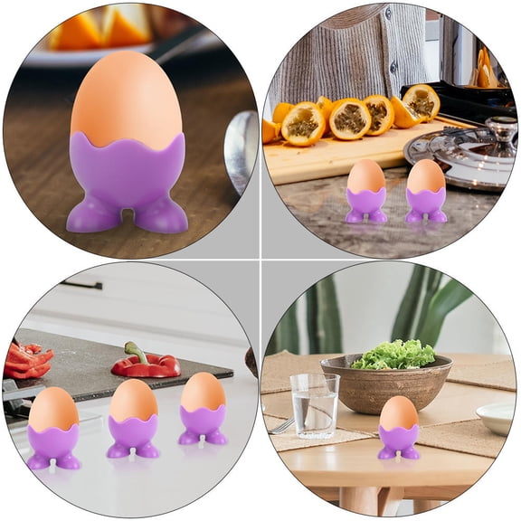 MEIBUTYUP 6-Pack Silicone Cups Steamer for Kitchen Home Use Violet Color