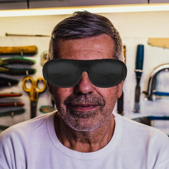 MEIBUTYUP Lightweight Black Welding Glasses for Welding, Woodworking, Metalworking, Safety Eyewear with Versatile Use