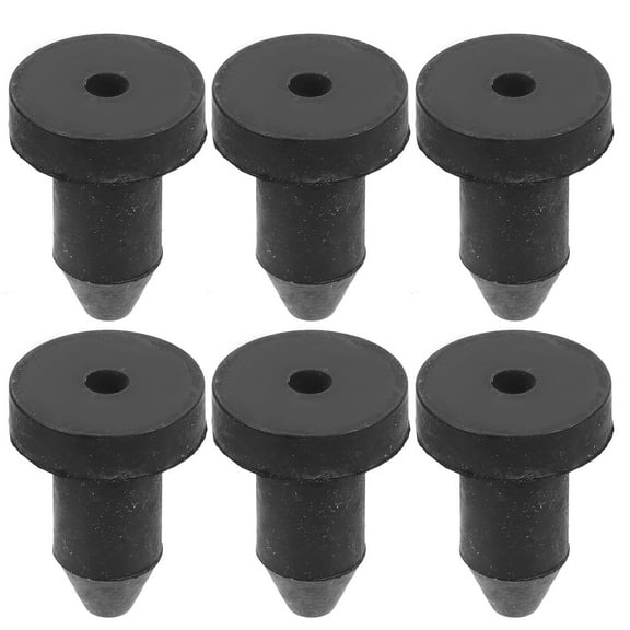 MEIBUTYUP 6pcs Kayak Scupper Plugs Rubber Black Form Fitting Replacement Accessories for Kayaking and Canoeing