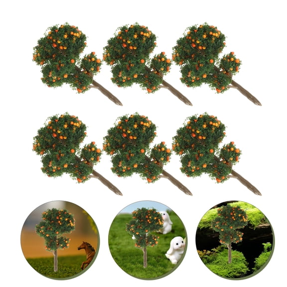 MEIBUTYUP 6-Pack Miniature Artificial Trees for Train Scenery, Model Railroad Landscaping, Realistic Microlandscape Simulation