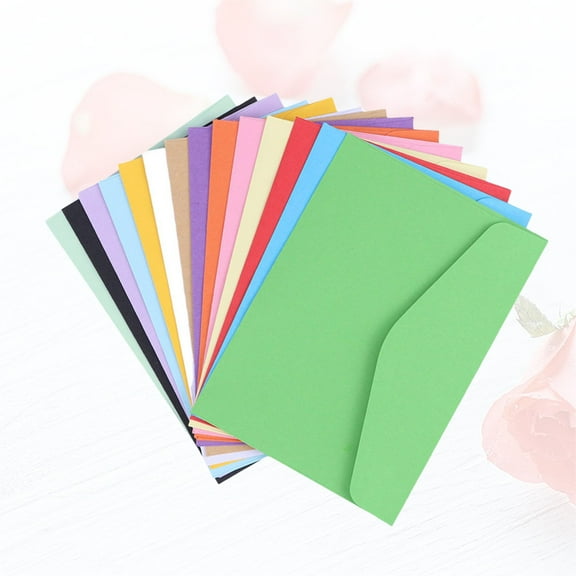 MEIBUTYUP 70Pcs Simple Paper Envelopes Blank Design for Writing and Postcard Use Assorted Color