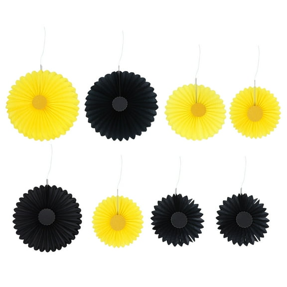 MEIBUTYUP 8pcs Colorful Honeycomb Paper Fans for Party Decorations, Wall Background, Birthday, Wedding, Event Decor