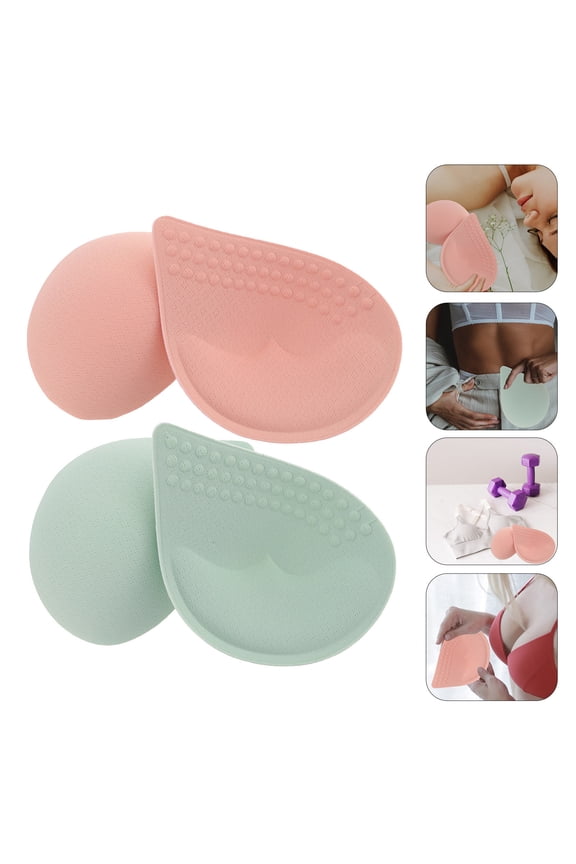 Assorted Color Latex Bra Pads Inserts for Women Comfortable and Breathable Lightweight for Daily Wear Size 2 Pairs