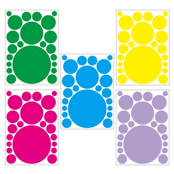 MEIBUTYUP Decorative Removable Round Dot Wall Decal for Living Room Doors Cabinets and Tiles