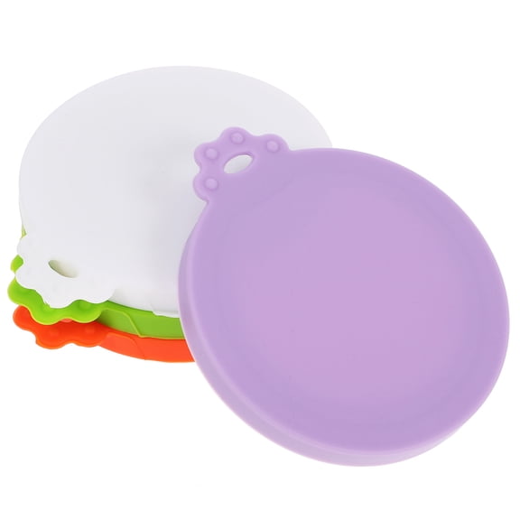 MEIBUTYUP 4-Pack Silicone Can Covers Assorted Colors Flexible Drink Bottle Lid Caps for Jars and Containers