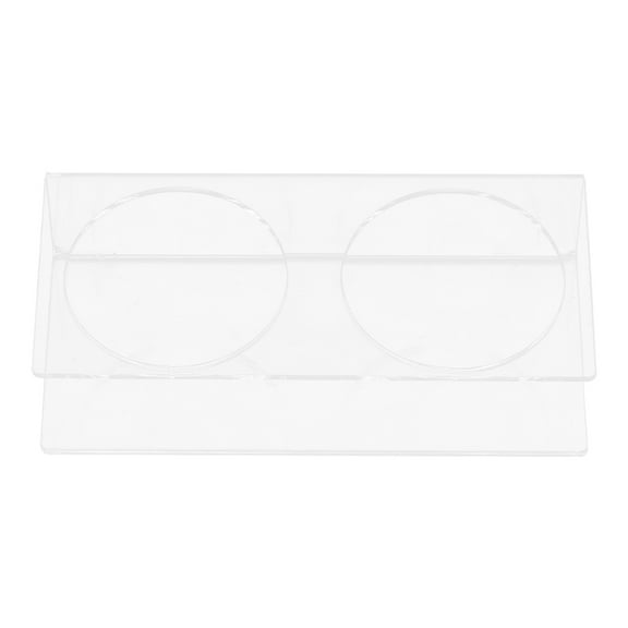 MEIBUTYUP Acrylic Double Slot Drink Bottle Holder Display Stand Organizer for Hotel, Restaurant, Bar, Kitchen Supplies