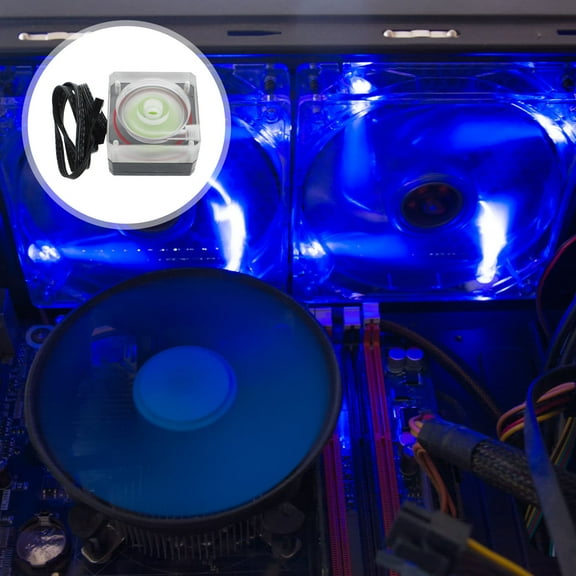 MEIBUTYUP Computer Water Cooling System Black Acrylic Liquid Cooler Compatible with G1 4 Threaded Fittings