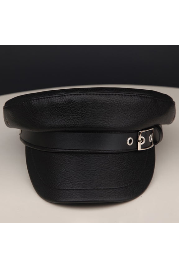 Black Fisherman Hat with Fine Craftsmanship Suitable for Cosplay and Yacht Captain Costume