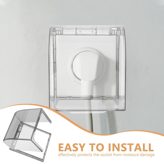 MEIBUTYUP Black Waterproof Electrical Outlet Cover, Durable ABS Plastic Weatherproof Wall Socket Protector for Home