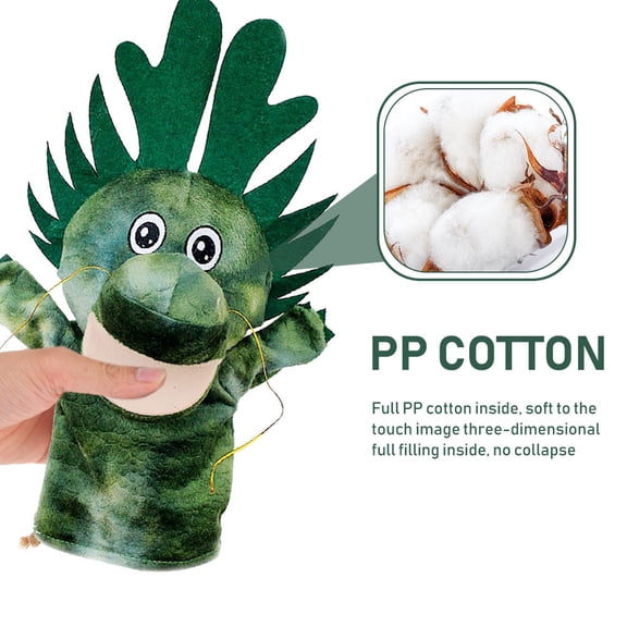 MEIBUTYUP Plush Dragon Hand Puppet Assorted Colors Soft PP Cotton Fabric Kids Toy for Imaginative Play and Storytelling