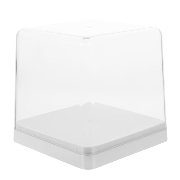 MEIBUTYUP Clear Acrylic Display Case White Durable Storage Box for Desktop Organization