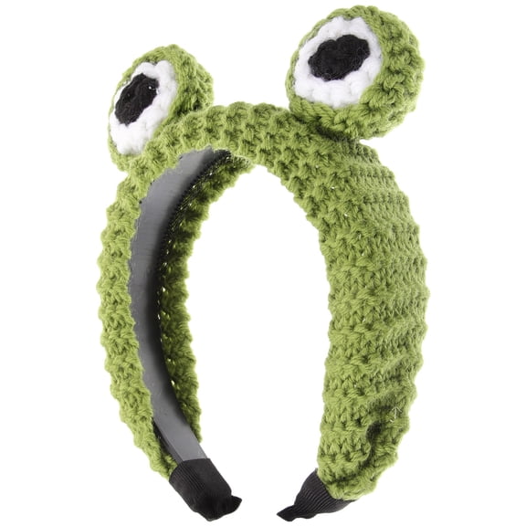 MEIBUTYUP Creative Green Frog Headband for Women's Daily Wear Spa Makeup Face Washing Hair Accessories 70x20 cm