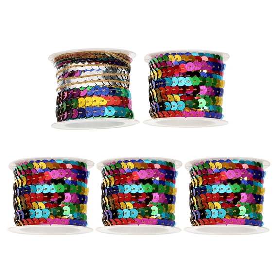 MEIBUTYUP Decorative Multi-Color Sequin String Roll, Wear-Resistant Material for Crafts, Dressmaking, and Home Decoration