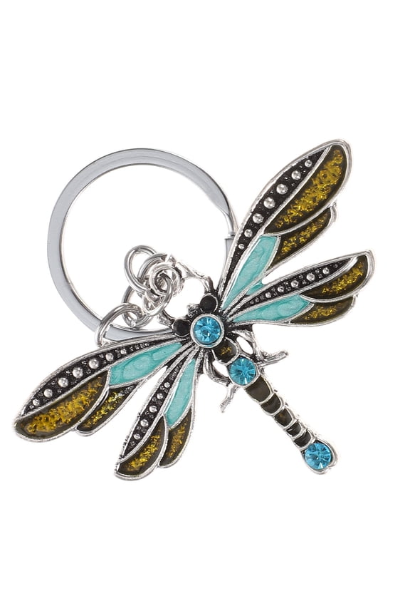 Lightweight Green Dragonfly Key Chain for Car Keys and Backpack Accessories