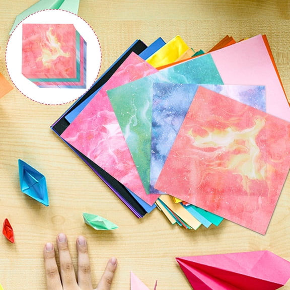MEIBUTYUP Dual Sided Folding Paper Squares for Creative Origami, Crafts, Art Projects and School Supplies