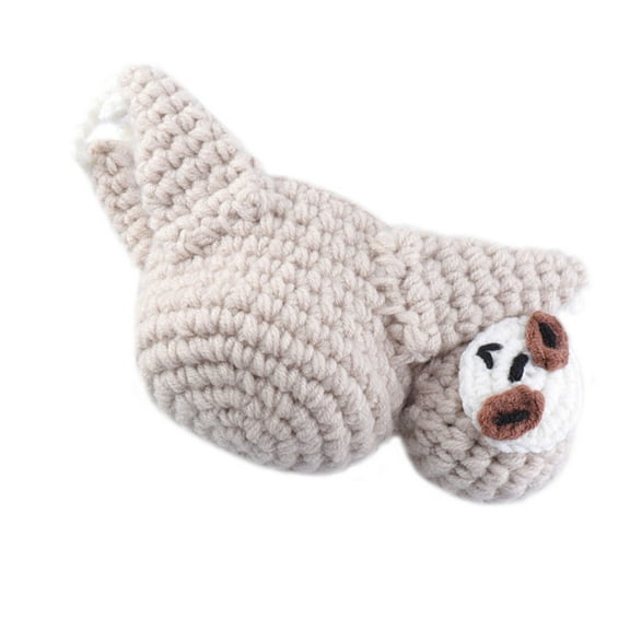 MEIBUTYUP Durable Khaki Sloth Hanging Planter Polyester Wall Mounted Decor for Air Plants and Flowers Size 2 to 2.5 Inches