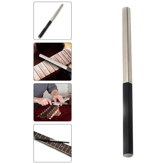 MEIBUTYUP Professional Black Guitar Fret Crowning File for ng Instrument Maintenance and Repair