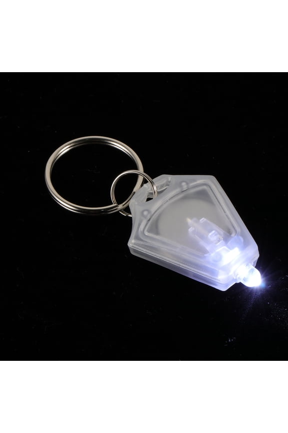 5-Pack Transparent Plastic LED Keychain Lamp for Outdoor Activities, Emergencies, Camping, Hiking, and Travel