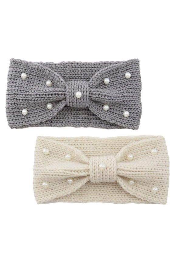 Ear Warmer 2Pcs Winter Headbands Knitted Yarn Assorted Fit