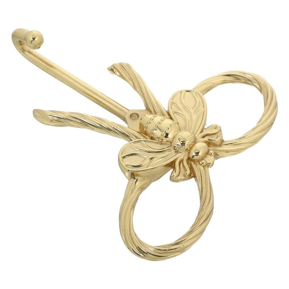 MEIBUTYUP Gold Bee Coat Rack Wall Hook Brass Hanging Clothes Home Accessories 1Set