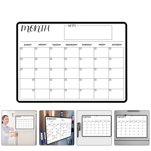 MEIBUTYUP Erasable Fridge Planner Calendar for Home and Office Use, Magnetic Whiteboard Schedule Organizer, 1 Set