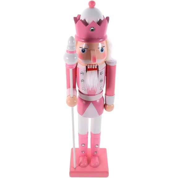 MEIBUTYUP Charming Pink Wooden Nutcracker for Holiday Decoration Meibutyup