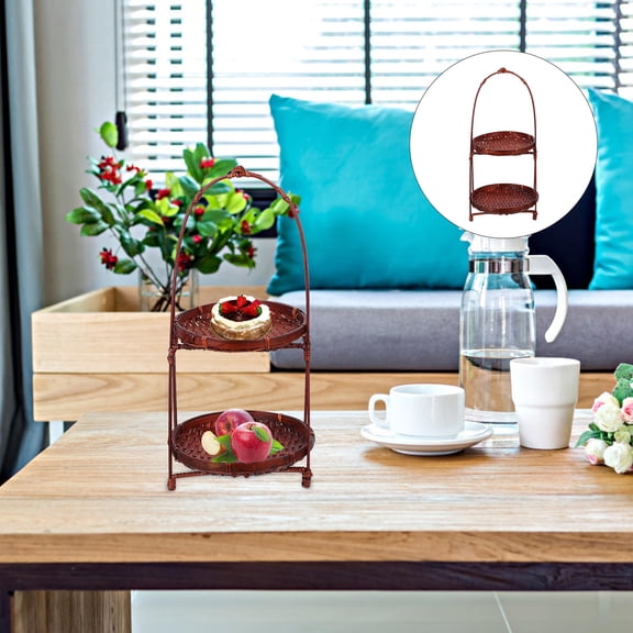 MEIBUTYUP Woven Bamboo Basket Brown Lightweight for Bread and Pastries