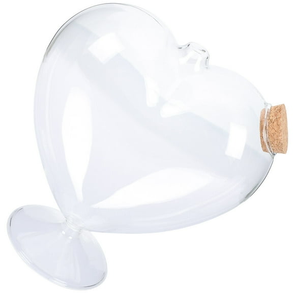 MEIBUTYUP Glass Wishing Bottle with Cork Stopper, Transparent Decorative Container for Storing Messages, Oils, and Small Items