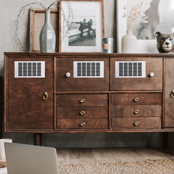 MEIBUTYUP Silver Aluminum Vent Cover for Shoe Cabinets and Floors, Durable and Versatile