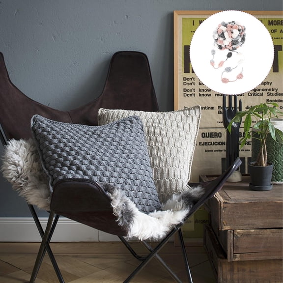 MEIBUTYUP Pink Woolen Yarn for Knitting Soft Handcrafts Durable Polyester Material