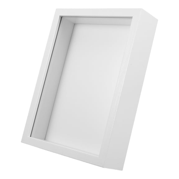 MEIBUTYUP White Wooden Butterfly Picture Frame Specimen Display for Home Office Decor, 1 Piece