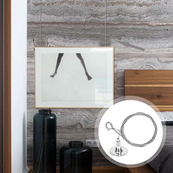 MEIBUTYUP Stainless Steel Wire Rope for Lighting Display Simple Structure Silver 1Set