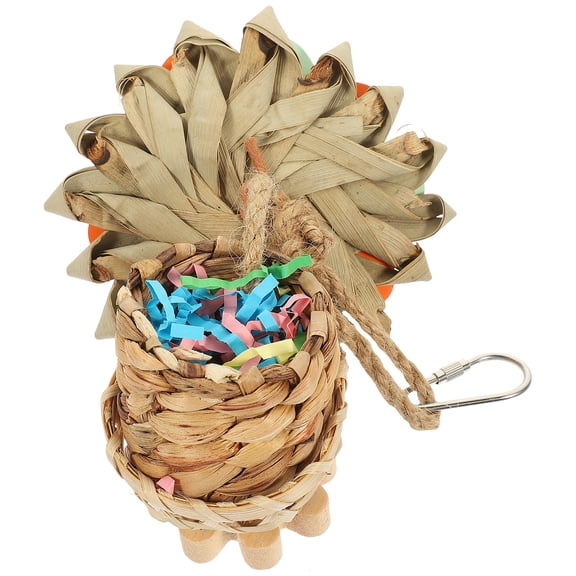 MEIBUTYUP Hanging String Chewing Toy Parrot Chewing Toy Multi-colored Teeth Trimming Cage Play 1Set