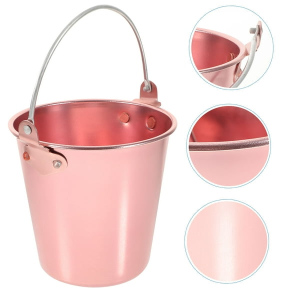 MEIBUTYUP Copper Ice Bucket for Restaurants, Galvanized Metal Food Cooler, Beverage Cooler, 1 Piece