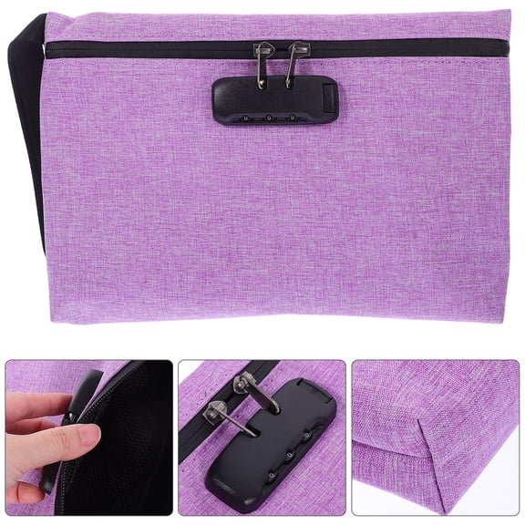 MEIBUTYUP Lockable Money Saving Bag, Polyester Beach Bag for Travel, Shopping, and Daily Use, 1 Set