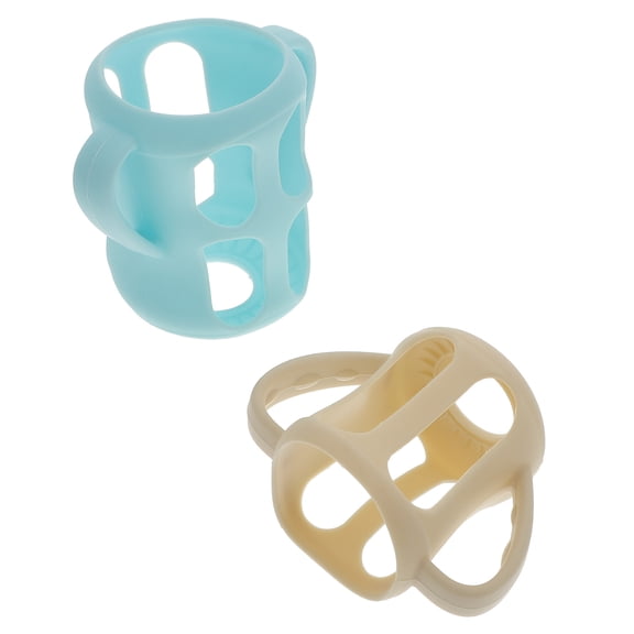MEIBUTYUP 2Pcs Silicone Baby Bottle Sleeve Cover Assorted Color for Fall Protection and Glass Breakage Prevention