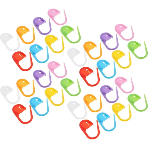 MEIBUTYUP Crochet Markers Reusable Assorted Colors 80pcs for Knitting Sewing Craft Supplies Accessories