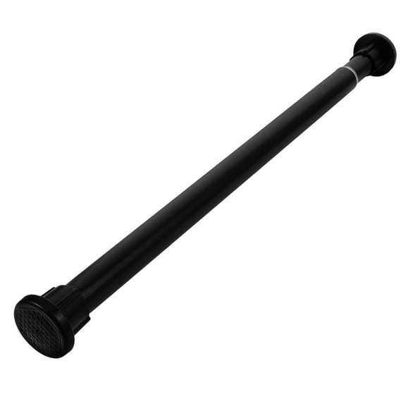 MEIBUTYUP Black Multipurpose Telescopic Tension Curtain Rod Flexible Clothes Drying Rod Easy to Install