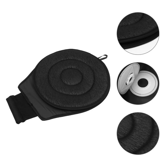 MEIBUTYUP 1Pc Black Swivel Chair Pad Rotating Seat Cushion with Non Slip Bottom for Car