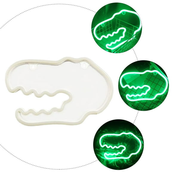 MEIBUTYUP Luminous LED Dinosaur Lamp, Creative Decor, Green, USB and Battery, Indoor Use