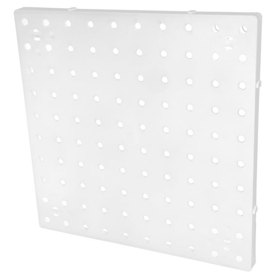MEIBUTYUP Wall Mounted White Plastic Pegboard Panel for Home Storage in Kitchen Bathroom and Workshop